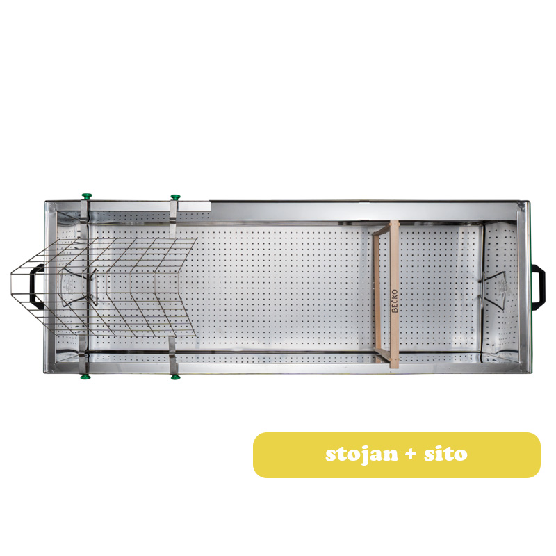 Odv��kovac� st�l 1500 mm - zelen� nohy